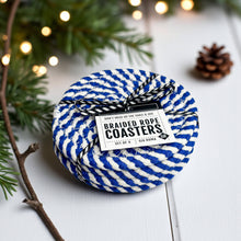 Load image into Gallery viewer, Candy cane  Coasters, Red White Christmas Coaster Set: Red-4pk
