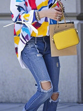 Load image into Gallery viewer, Artistic printed oversized blouse shirt
