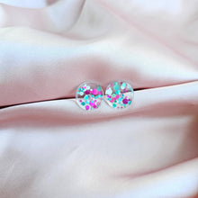 Load image into Gallery viewer, Sophie Studs - Blue Violet Confetti
