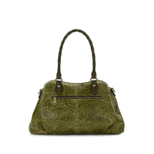 Load image into Gallery viewer, Patricia Nash - Johanne Satchel - Brazilian Supple Tooled: Olive
