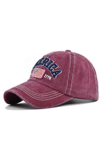 Load image into Gallery viewer, America Flag Embroidered Baseball Cap :Navy / One Size

