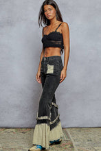 Load image into Gallery viewer, Vintage Washing Solid Double Gauze Ruffle Twill Pants: DENIM
