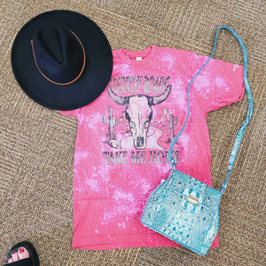 Country roads take me home -Tee in maroon