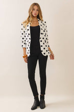 Load image into Gallery viewer, Oddi - Polka Dot Collared Blazer: Navy White / S

