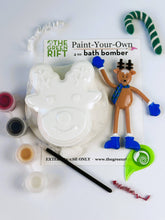 Load image into Gallery viewer, The Green Rift - Reindeer Bath Bomb Paint-Your-Own Set, Holiday, Seasonal
