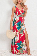 Load image into Gallery viewer, UNISHE - Wrap V Neck Pleated Maxi Floral Dress With Sash HYG150: White / S
