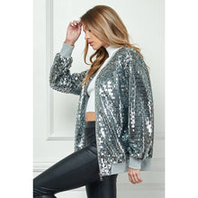 Load image into Gallery viewer, Veveret - Sequin Bomber Jacket: Pink / S
