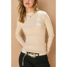 Load image into Gallery viewer, Enough Said Mock Neck Long Sleeve Sweater: ECRU
