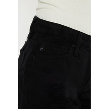 Load image into Gallery viewer, BLACK denim mid rise with rigid ends
