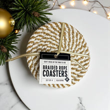 Load image into Gallery viewer, Candy cane  Coasters, Red White Christmas Coaster Set: Red-4pk
