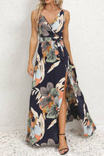 Load image into Gallery viewer, UNISHE - Wrap V Neck Pleated Maxi Floral Dress With Sash HYG150: White / S

