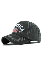 Load image into Gallery viewer, America Flag Embroidered Baseball Cap :Navy / One Size
