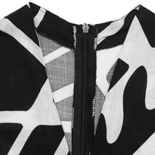 Load image into Gallery viewer, Summer Sleeveless Leaf Print Jumpsuit : Black / White
