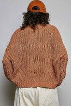 Load image into Gallery viewer, Pol Clothing - Mock Neck Balloon Sleeve Cable Knit Pullover Sweater : Black
