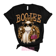 Load image into Gallery viewer, The Crystal Ranch - Boo-Jee Ghost Blingy Rhinestone Graphic Tee: YES / PINK short sleeve Bella+Canvas tee / L
