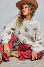 Load image into Gallery viewer, Pol Clothing - Christmas-Inspired Cozy Chenille Sweater Cropped Fit Top: CREAM / S
