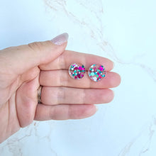 Load image into Gallery viewer, Sophie Studs - Blue Violet Confetti
