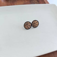 Load image into Gallery viewer, Glitter Basketball Studs // Game Day

