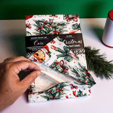 Load image into Gallery viewer, Christmas Kitchen Towels | 100% Cotton | With Hanging Loop: Merry Christmas Glitter
