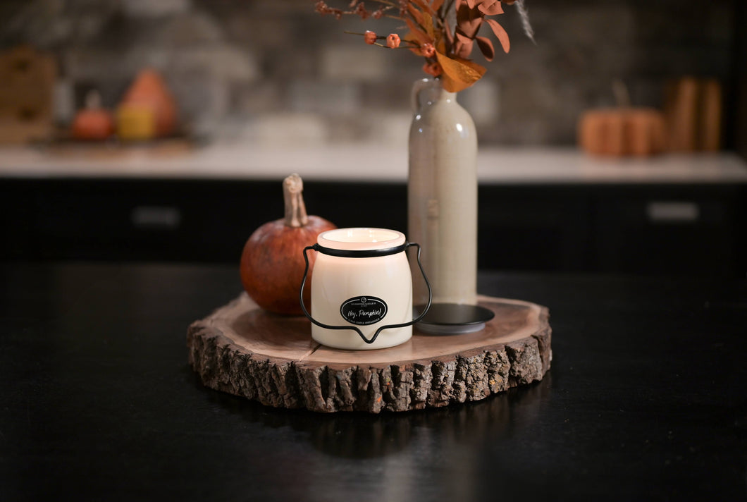 Hey, Pumpkin! candle in 16oz butter jar