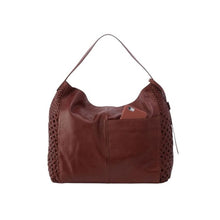 Load image into Gallery viewer, Hazel Hobo shoulder bag in Chestnut Wave Weave-SALE
