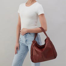 Load image into Gallery viewer, Hazel Hobo shoulder bag in Chestnut Wave Weave-SALE
