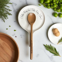 Load image into Gallery viewer, Red Christmas Spoon Rest | Funny Holiday Kitchen Gift Sets: Deck Halls-Red / NO Wooden Spoon
