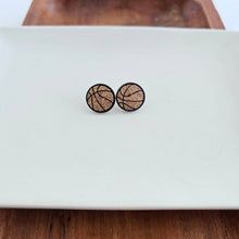 Load image into Gallery viewer, Glitter Basketball Studs // Game Day

