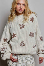 Load image into Gallery viewer, Pol Clothing - Christmas-Inspired Cozy Chenille Sweater Cropped Fit Top: CREAM / S
