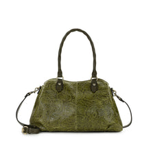Load image into Gallery viewer, Patricia Nash - Johanne Satchel - Brazilian Supple Tooled: Olive
