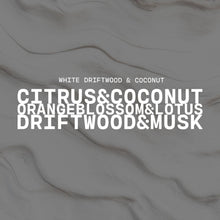 Load image into Gallery viewer, White Driftwood &amp; Cocunut in  16 oz Butter Jar Candle
