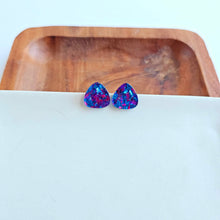 Load image into Gallery viewer, Gemma Studs - Purple Sparkle
