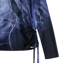 Load image into Gallery viewer, Lightweight Cozy - Side Pull-Tie Sweater Top: Purple/Black
