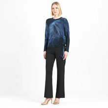 Load image into Gallery viewer, Lightweight Cozy - Side Pull-Tie Sweater Top: Purple/Black
