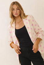 Load image into Gallery viewer, Oddi - Polka Dot Collared Blazer: Navy White / S

