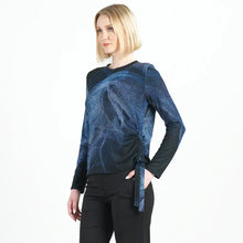 Load image into Gallery viewer, Lightweight Cozy - Side Pull-Tie Sweater Top: Purple/Black
