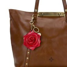 Load image into Gallery viewer, Patricia Nash - Parisian Rose Mirror Bag Charm - Vintage Distressed
