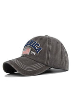 Load image into Gallery viewer, America Flag Embroidered Baseball Cap :Navy / One Size
