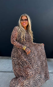 Leopard maxi dress