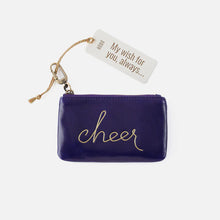 Load image into Gallery viewer, Sentimental pouch in Winter Violet "Cheers"
