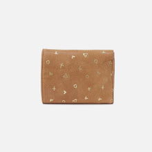 Load image into Gallery viewer, Robin trifold wallet in Whiskey and hearts all over
