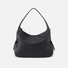 Load image into Gallery viewer, Kori Hobo shoulder bag in pebbled leather Black
