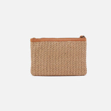 Load image into Gallery viewer, Straw Heart Pouch wristlet with heart
