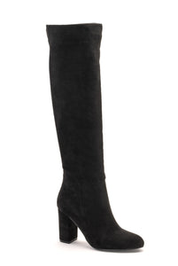 Two faced black suede boots-SALE
