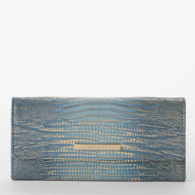 Load image into Gallery viewer, Cordelia checkbook wallet in Moonlit Blue Ballard
