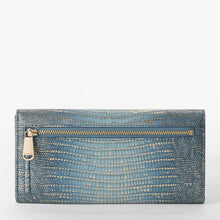 Load image into Gallery viewer, Cordelia checkbook wallet in Moonlit Blue Ballard
