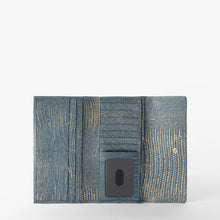 Load image into Gallery viewer, Cordelia checkbook wallet in Moonlit Blue Ballard
