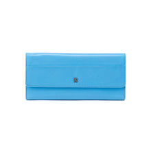 Load image into Gallery viewer, Jill Large Trifold continental wallet in Tranquil Blue
