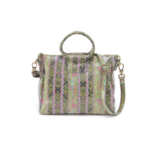 Sheila Medium satchel purse in Geo Diamond print-SALE