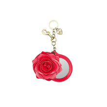Load image into Gallery viewer, Patricia Nash - Parisian Rose Mirror Bag Charm - Vintage Distressed

